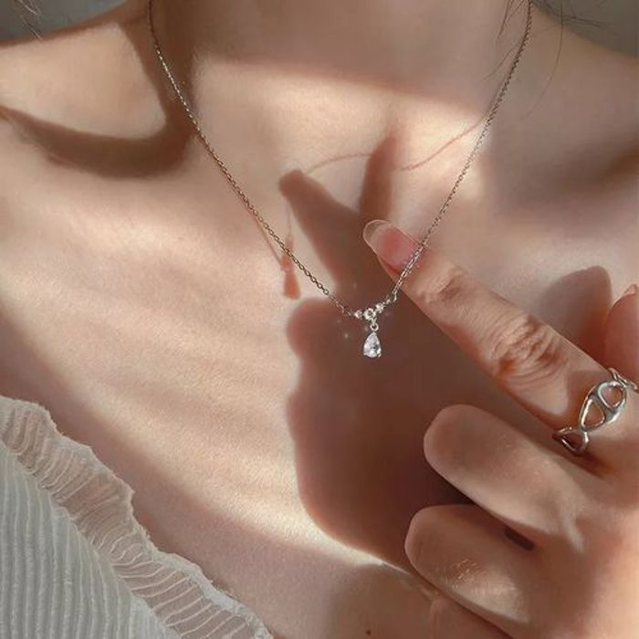 Collier - GENERIC - Glamour - Pendentif goutte d'eau - Argent 925 - Pour femmes