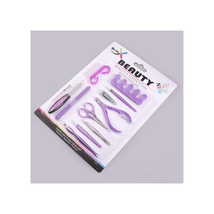 11 Pcs Ensemble Coupe-ongles en acier inoxydable, outils de manucure, pédicure