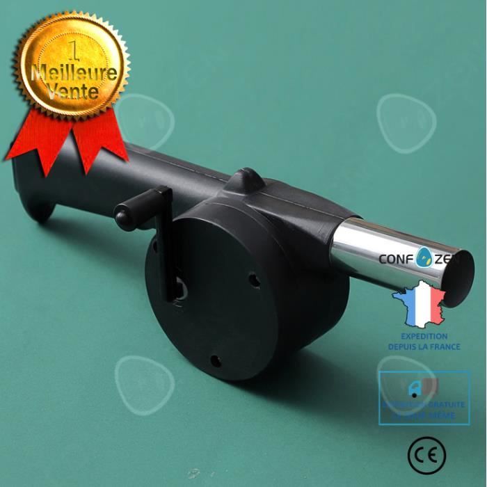 CONFO® Souffleur à manivelle manuel barbecue extérieur sèche-cheveux petit mini outil de feu de camping portable accessoires de barb