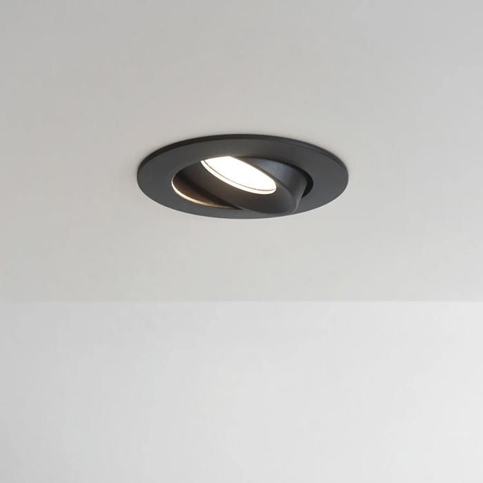 Spot LED Encastrable Orientable + GU10 Noir – 7W – 3000K
