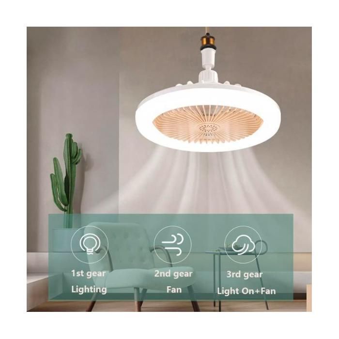 Ventilateur de plafond lumineux avec télécommande (couleur aléatoire)
