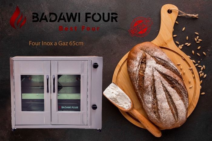 BADAWI FOUR , Four à Gaz 2 Portes 65CM Inox