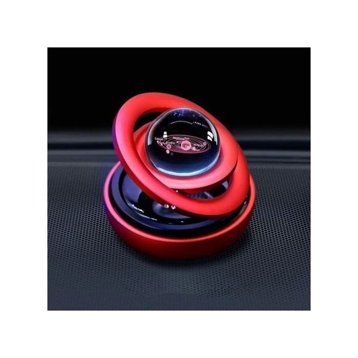 Mini parfum pour voiture, planète rotative solaire, aromathérapie automatique, couleur aléatoire