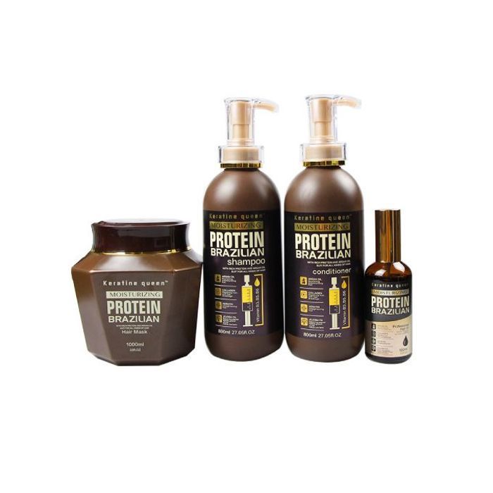 Keratine queen ensemble de traitement des cheveux à la kératine brésilienne protein (sans sulfate)