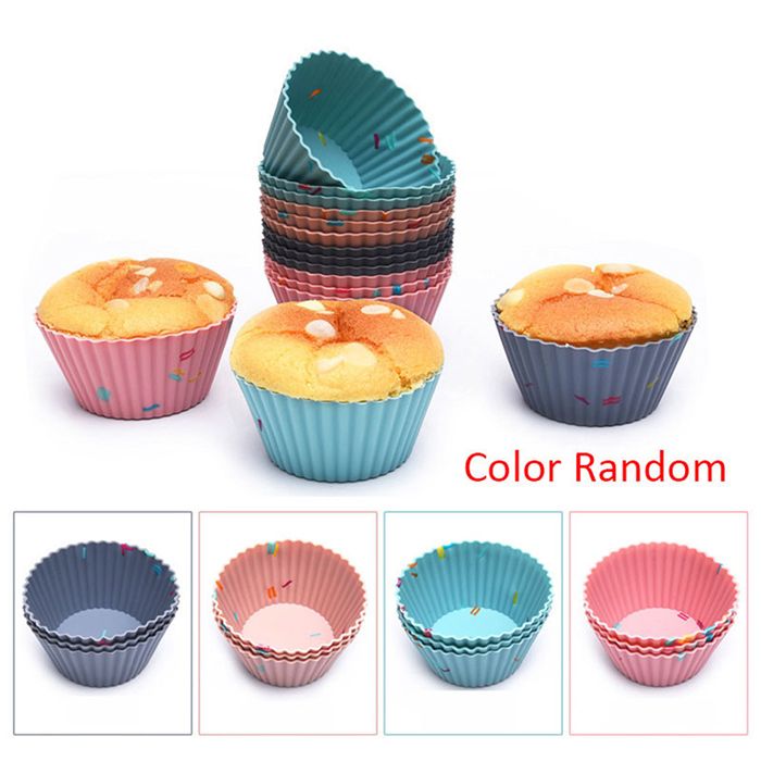 Moule à Cupcake en Silicone réutilisable, ensemble de 6 pièces, moules de cuisson pour muffins, DIY