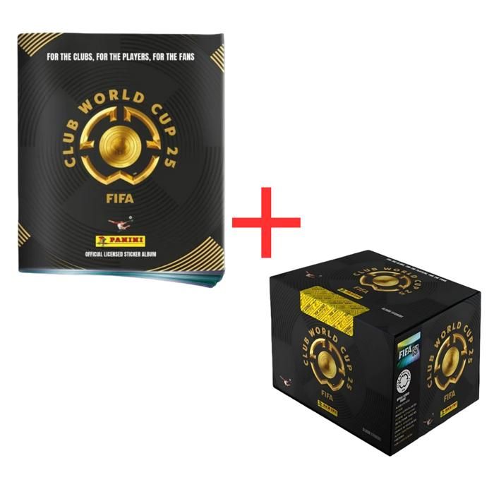 Pack Panini Club World Cup 2025 – Album Officiel + Boîte de 50 Pochettes de Stickers