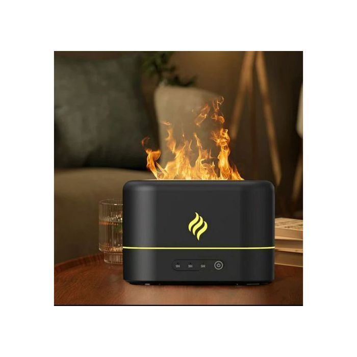 Diffuseur d'huile essentielle & d'arôme Humidificateur d'air +Veilleuse à Flamme