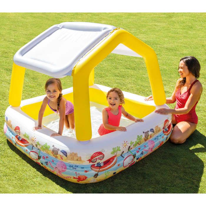 Intex Piscine à parasol gonflable 157x157x122 cm 92533
