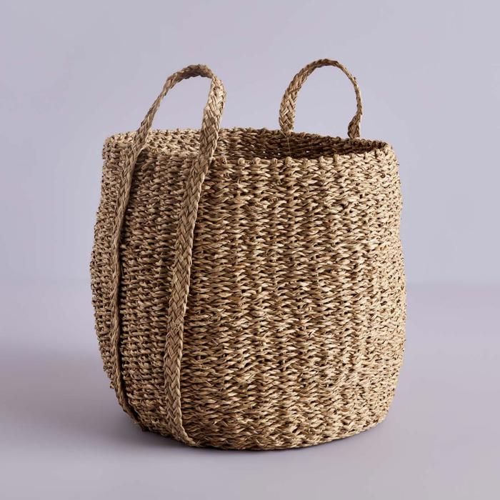 Panier - BELLA MAISON - Genny - Naturel - 40x37 cm - Paille - Marron