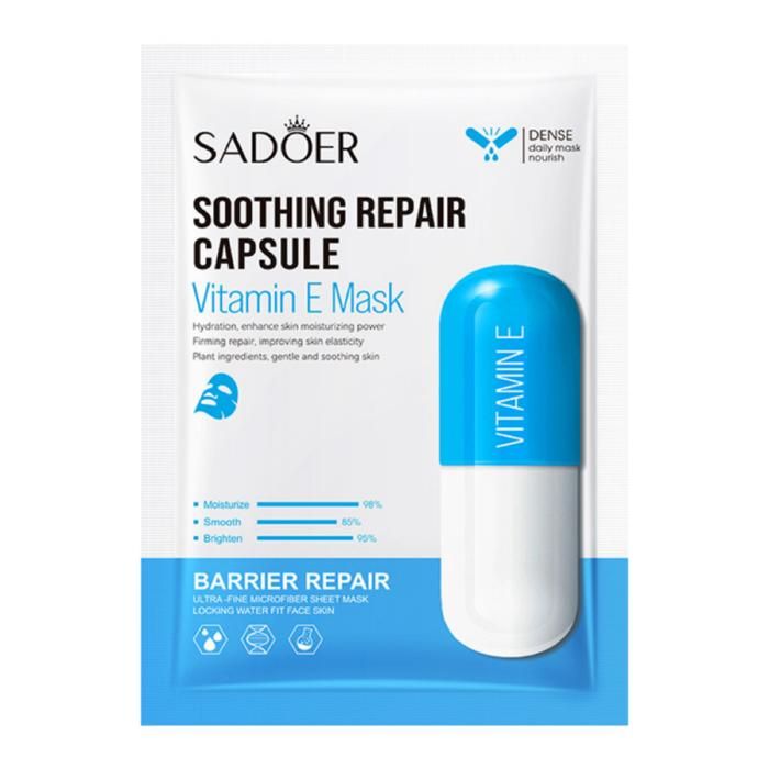 Masque Facial - SADOER - Soothing Repair - Capsules de Vitamines - 25g - Hydratant Visage