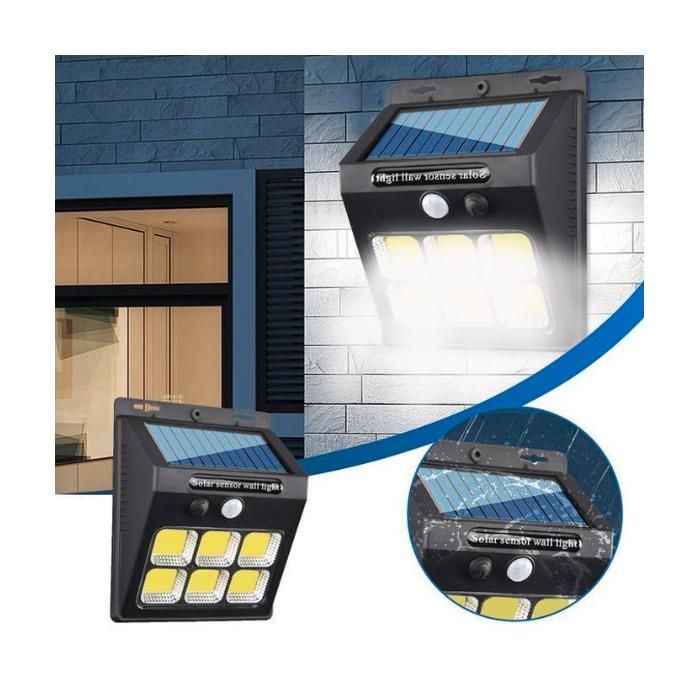 Applique Murale Solaire à LED - Extérieur - Jardin - Noir