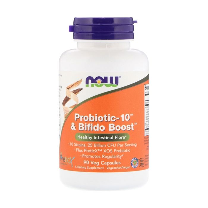 NOW Foods Probiotic-10 And Bifido Boost 90 gélules 5223