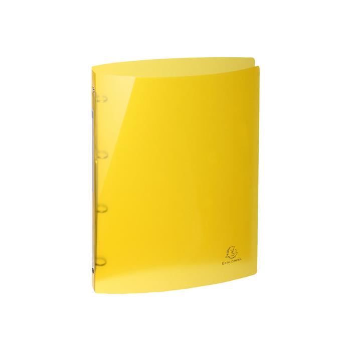 Classeur à anneaux - Exacompta - Iderama PP - 20 mm - A4 - Jaune - 140 feuilles