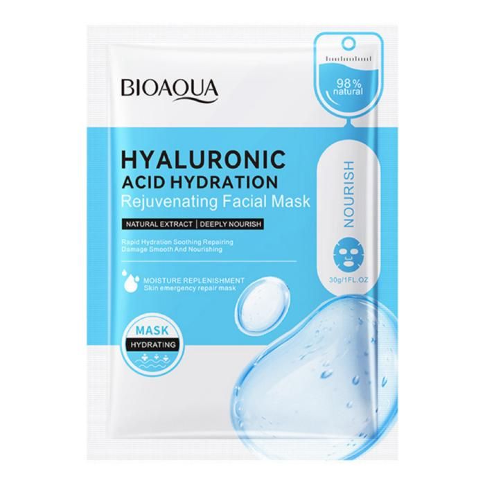 Masque Facial - BIOAOUA - Hyaluronic Acid - Hydratation - 30g - Anti-âge