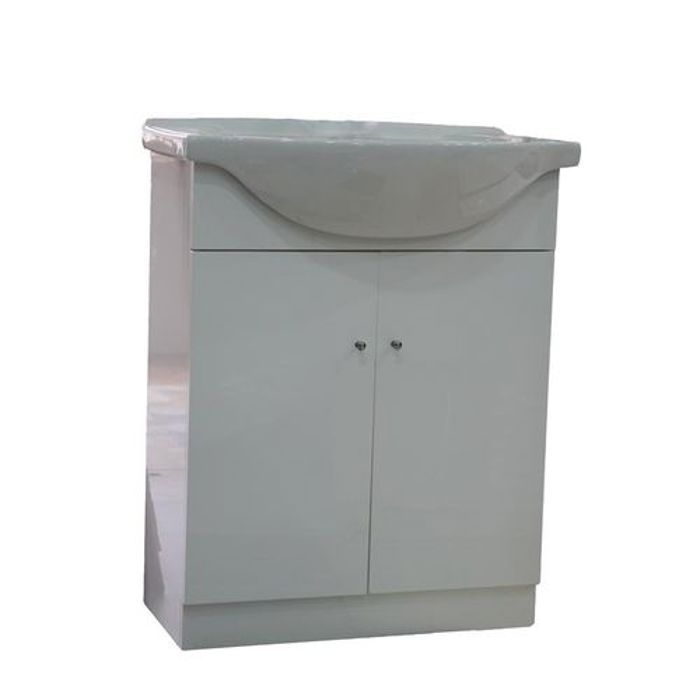 Meuble de salle de bain - Assina - Gastro - Blanc - Lavabo intégré - Matériaux de haute qualité