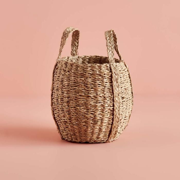 Panier - BELLA MAISON - Genny - Naturel - 26x26 cm - Paille marron