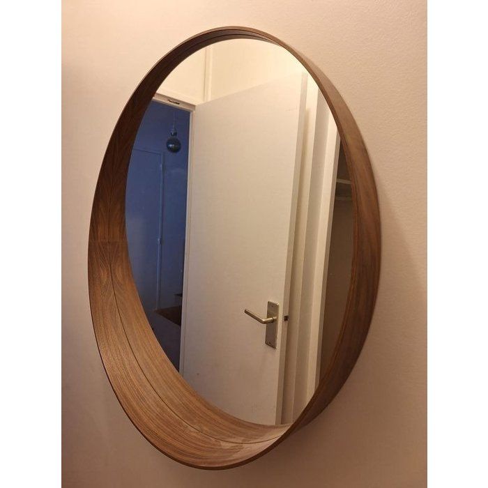 Cadre en bois massif noyer de haute qualité - 70 cm rond