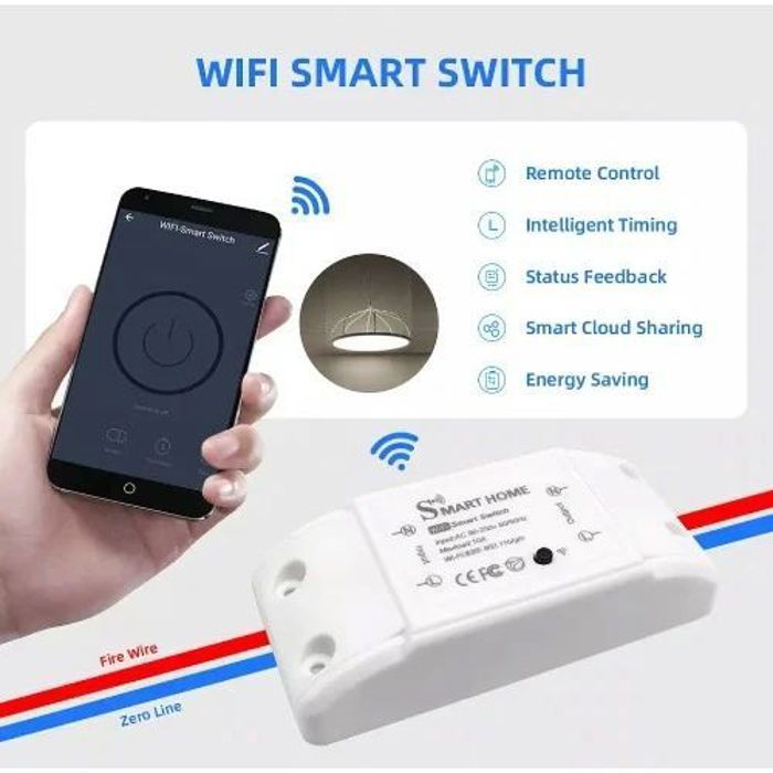 Commutateur Intelligent WiFi Domotique Smart Switch