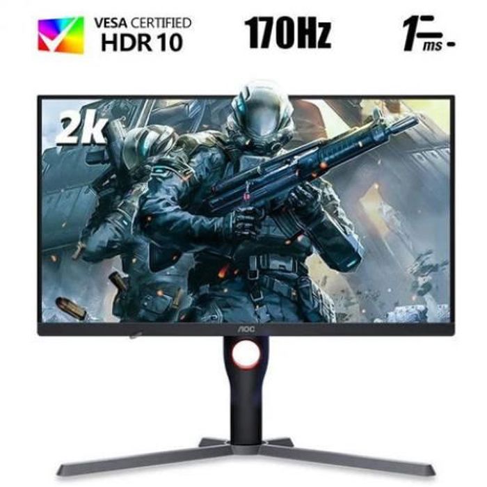 Moniteur de jeu - AOC - Q27G3S - 27 pouces - 2K QHD - 170Hz - 1ms - HDR10