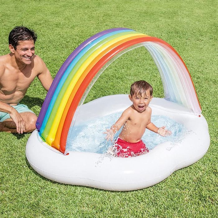 Intex-Piscine gonflable arc en ciel