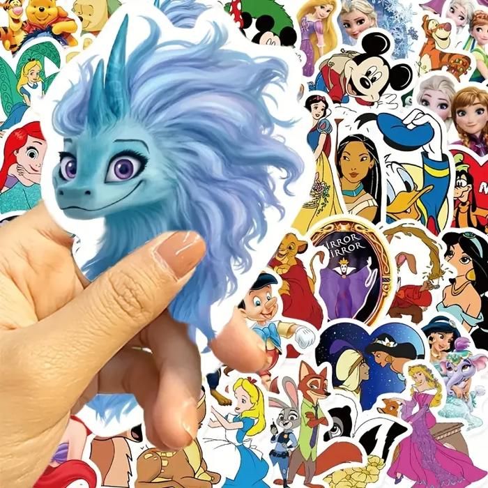 Autocollants - Disney - Lot de 50 - Multicolore - Résistants - Faciles à utiliser