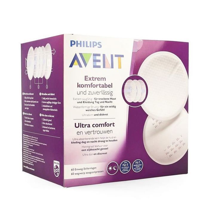 Avent - SCF254-61 - Coussinets d’allaitement X60