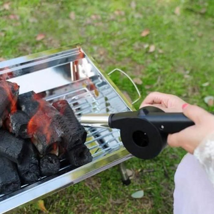 Ventilateur portable à manivelle pour barbecue, accessoires de pique-nique,
