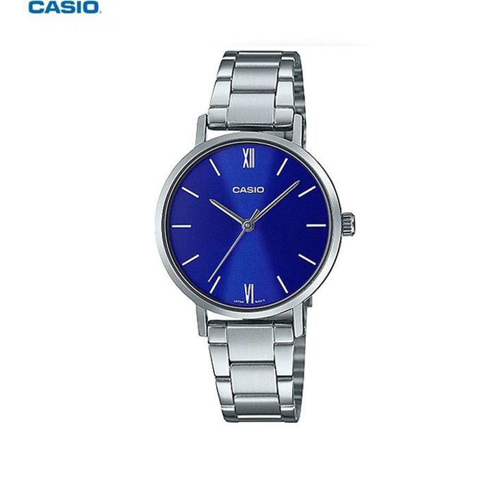 Casio Montre pour femme avec bracelet en métal avec cadran romain-ltp-vt02d-2audf