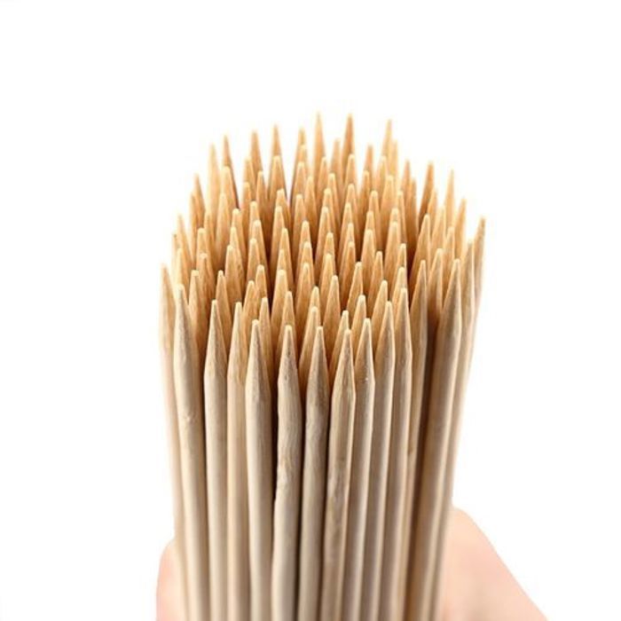 Pack de Brochettes écologiques en bambou pour barbecue, biodégradables et jetables