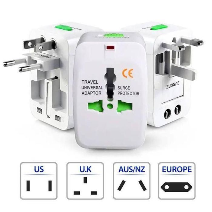 Adaptateur Prise de Voyage Universel All in One - International pour USA, EU, UK, AU