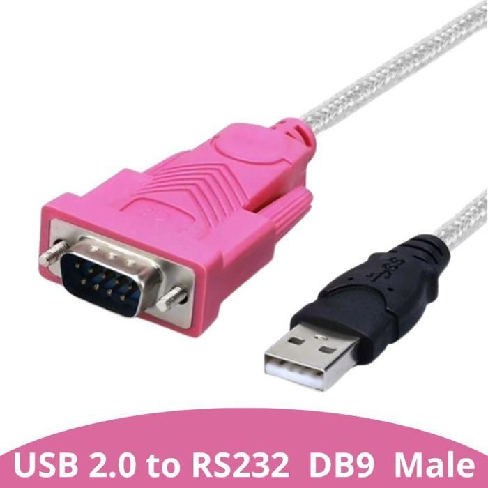 Adaptateur convertisseur câble USB to RS232 DB9 Mâle à Mâle 1,5M
