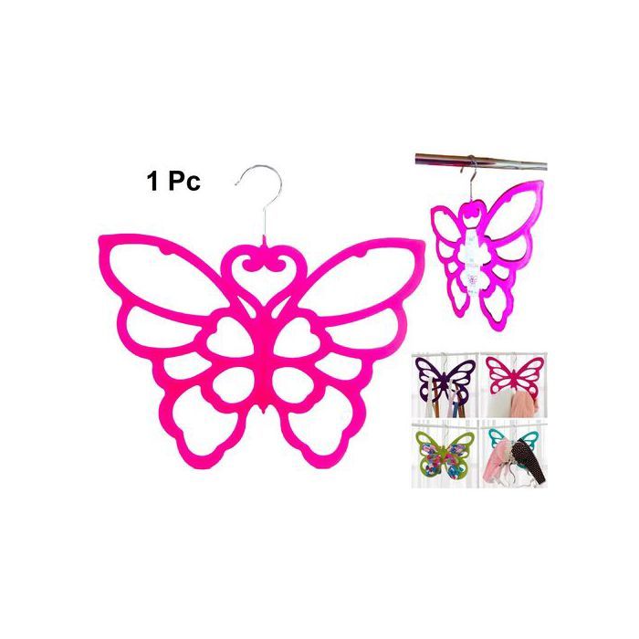 Cintres à Foulards en peluche - Organisateur anti-dérapant multifonctionnel -Porte Cravates ou Ceintures  de forme papillon