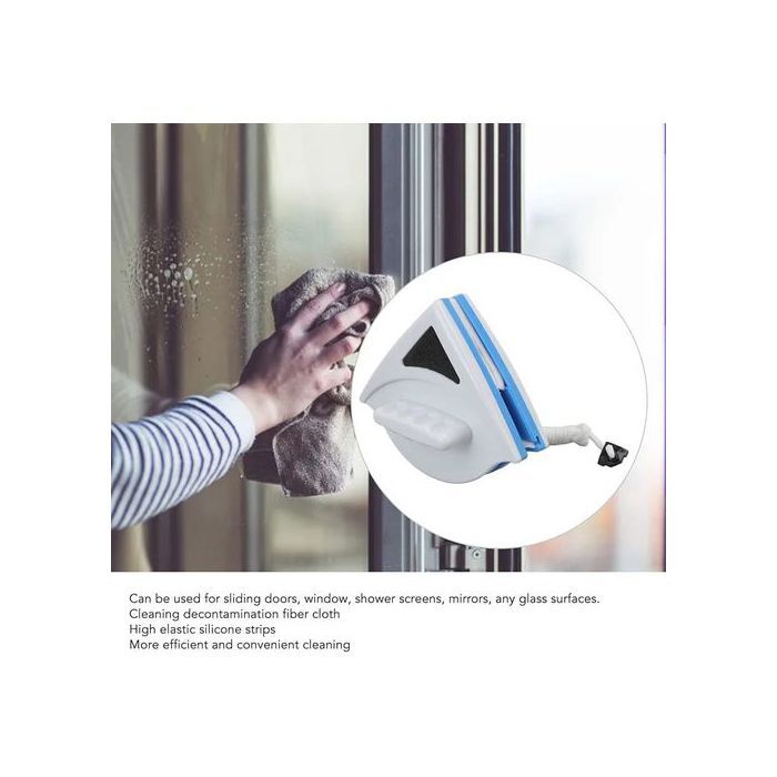 Brosse à lingette magnétique double face, nettoyeur de vitres, essuie-glace