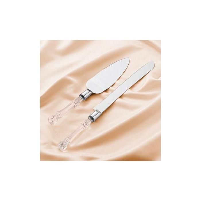 Set de couteau & pelle à gâteau de fête & mariage Lame en acier inoxydable