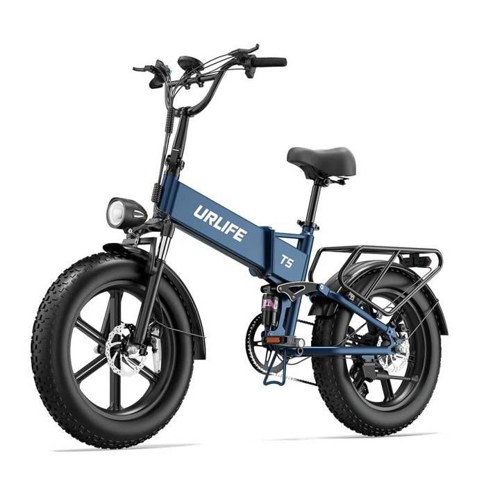 Elcykel URLIFE T5 för vuxna, motor 1500 W, batteri 48 V 13 Ah, breda däck 20 tum, terräng.