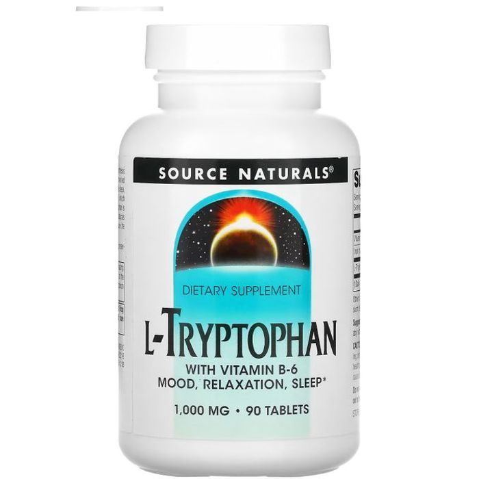 L-tryptophane + B6 ,1000 mg, Humeur, détente, sommeil - 90 comprimés