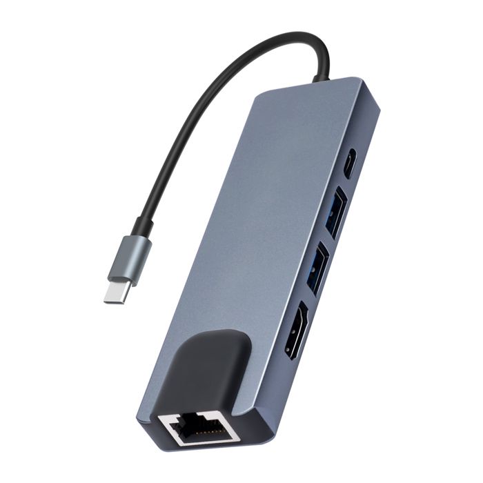 Adaptateur HUB 5 en 1 USB-C TO HDTV + USB3.0 + PD