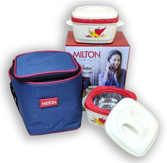 Boîte à lunch - Pandiani Milton - 2 pièces - Beige - Acier inoxydable - 6 heures de chaleur/froid