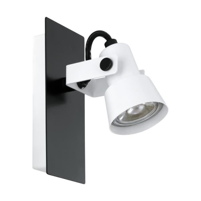 Spot - EGLO - TRILLO - 1 ampoule GU10 - LED - Blanc - Intérieur