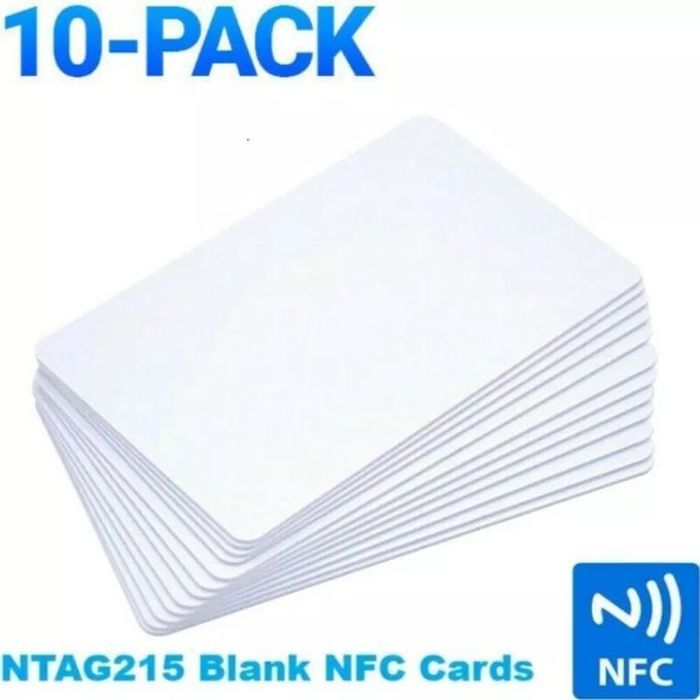 Pack 10 de Carte NFC Vierge en PVC NTAG215 NDavid Carte 13.56mhz RFID Téléphone
