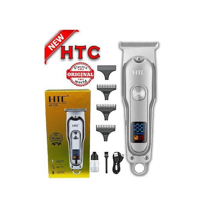 Htc  New  AT-179 tondeuse zero professionnel électrique à cheveux et barbe ac écran LCD