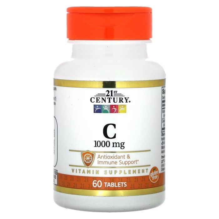 21st Century Vitamine C 1000mg - 60 Comprimés | Antioxydant Puissant | Système Immunitaire | Maroc
