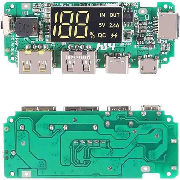 Carte de Chargeur de batterie au lithium LED d'alimentation mobile USB