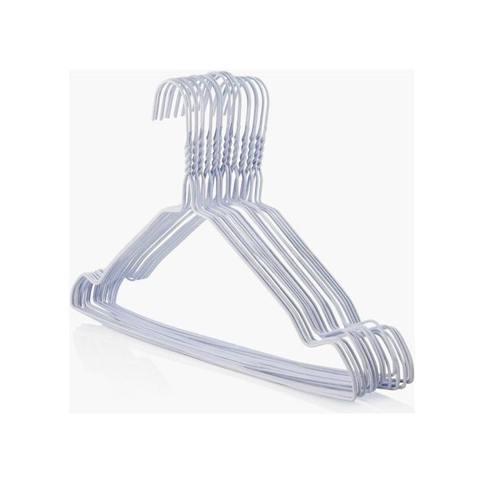 10 Pcs cintres de Vêtements en acier inoxydable pour organisateur de placard