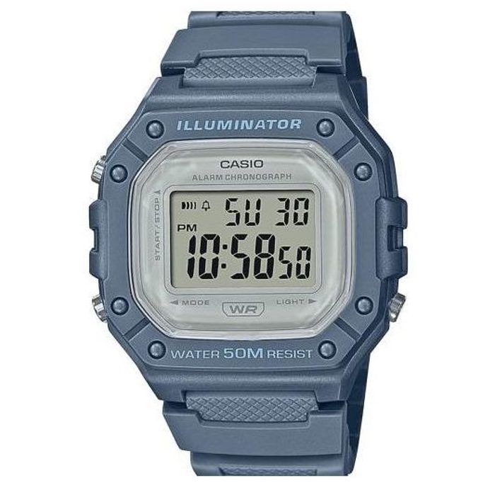 Montre Sport - Casio - W-218HC-2AVDF - Digital - Étanche 5 Atm - Résine Bleu-Ciel