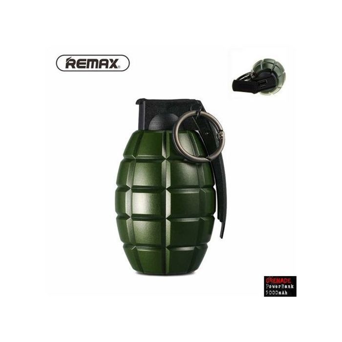 Remax Powerbankk 5000mAh Conception Grenade militaire RPL-28 de charge rapide