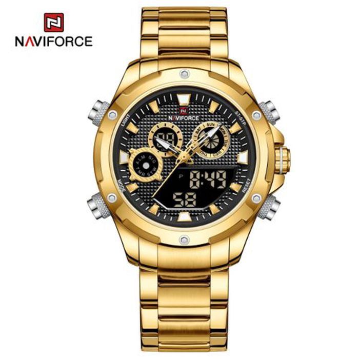 Montre de Luxe - Naviforce - Modèle 39 - Acier Inoxydable - Résistante à l'Eau 30m - Affichage LED