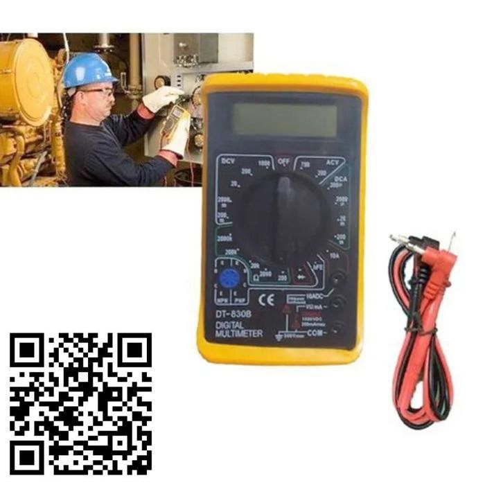 Multimètre numérique Metrix avec affichage LCD, testeur d'ohms, ampèremètre et voltmètre