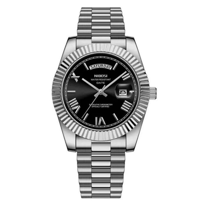 Montre - NIBOSI - Modèle Homme - Acier inoxydable - Quartz - Étanchéité 3ATM