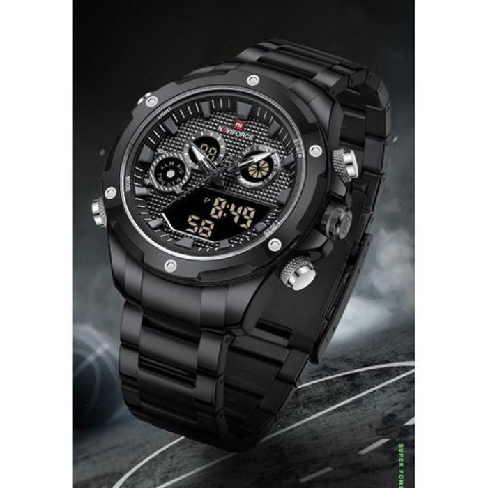 Naviforce Montre originale classique de luxe et sport métallique pour homme, chronographe-21